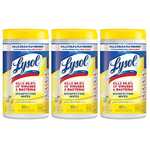 3-Pack 80-Count Lysol Disinfecting Wipes (Lemon & Lime Blossom) $7.80 w/ S&S + Free Shipping w/ Prime or on $25+