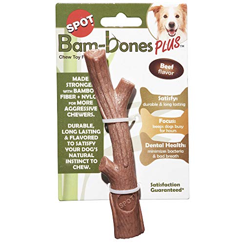 SPOT Bam-bones Plus Bamboo Stick Medium Dog Chew (Beef Flavor) $2.25 + Free Shipping w/ Prime or on $25+