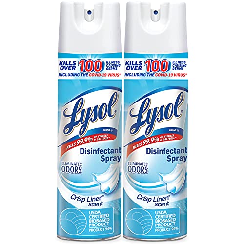 2-Pack 19-Oz Lysol Disinfecting Spray (Crisp Linen) $7.35 w/ S&S + Free Shipping w/ Prime or on $25+