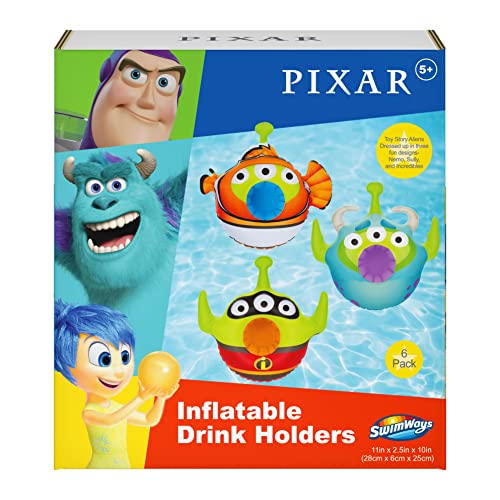 6-Pack SwimWays Disney Pixar Inflatable Floating Pool Drink Holders $3 + Free Shipping w/ Prime or on $25+