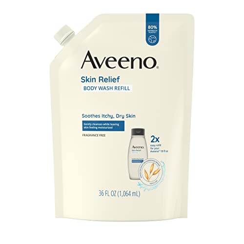 36-Oz Aveeno Skin Relief Fragrance-Free Body Wash Refill $6.45 w/ S&S + Free Shipping w/ Prime or on $25+