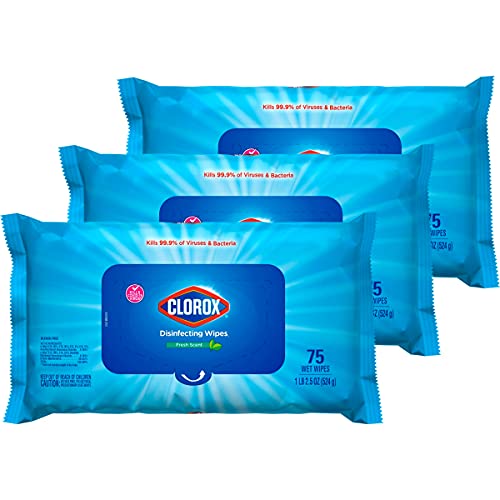 3-Pack 75-Count Clorox Disinfecting Cleaning Wipes (Fresh Scent) $8 w/ S&S + Free Shipping w/ Prime or on $25+