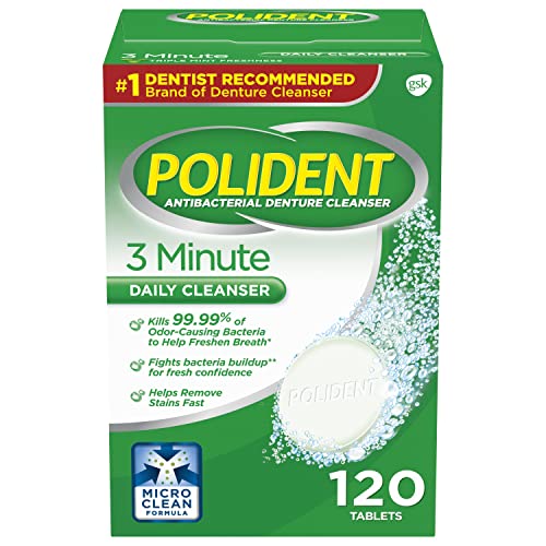 120-Count Polident 3-Minute Antibacterial Denture Cleanser (Mint) $3.65 w/ S&S + Free Shipping w/ Prime or on $25+