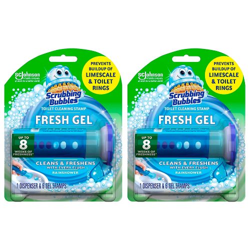 Scrubbing Bubbles Fresh Gel Toilet Bowl Cleaning Stamps (6 Stamps, Rainshower Scent) 2 for $6.55 w/ S&S + Free Shipping w/ Prime or on $25+