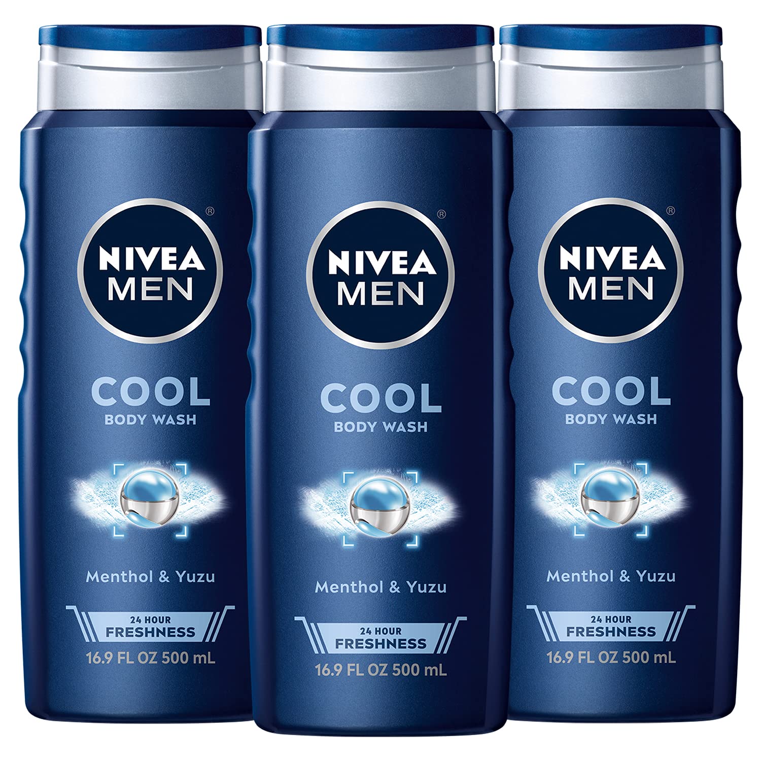 3-Pack 16.9-Oz Nivea Men Cool Body Wash (Menthol & Yuzu) $8.95 w/ S&S and More + Free Shipping w/ Prime or on $25+