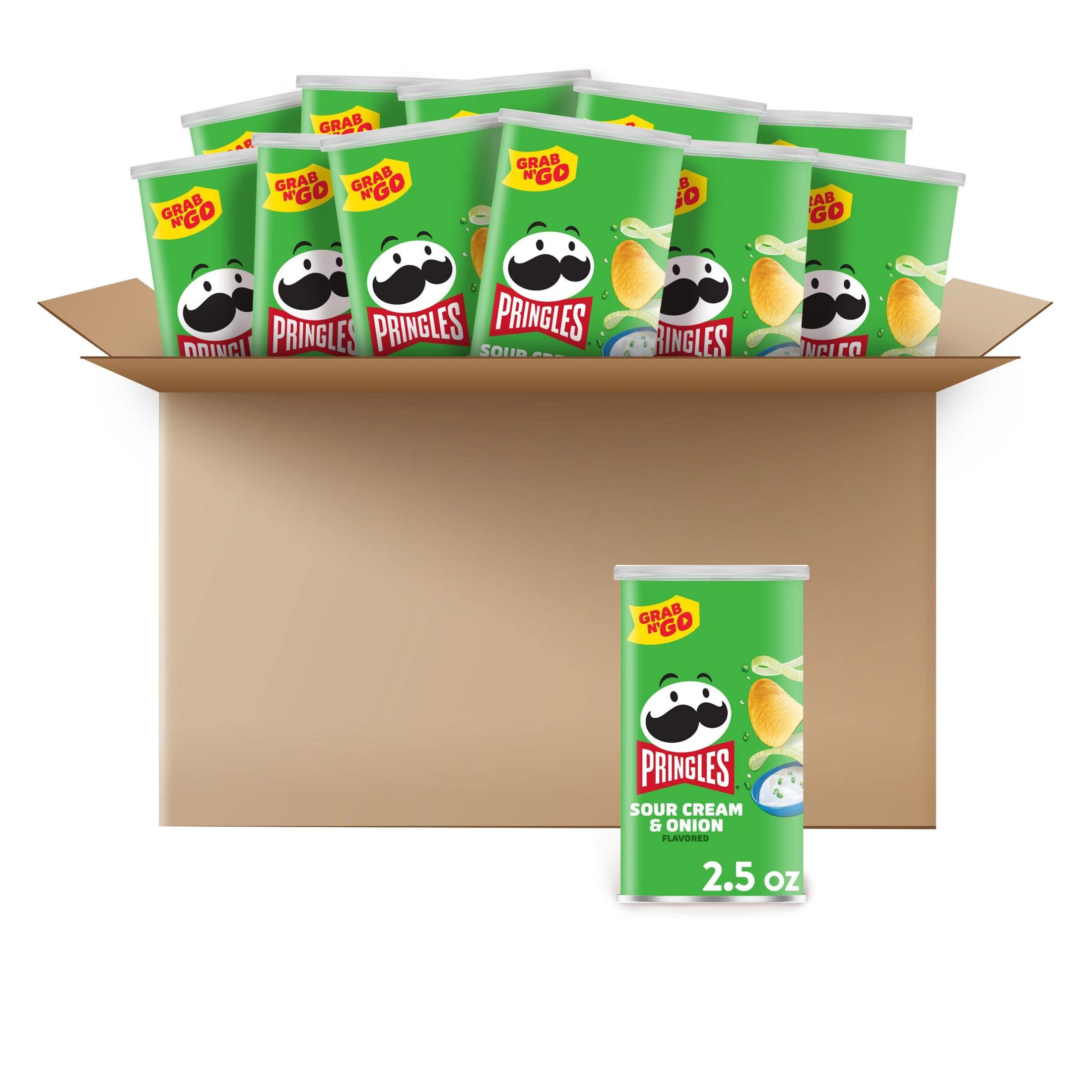 12-Count 2.5-Oz Pringles Potato Crisps Chips (Sour Cream) $9.50 w/ S&S + Free Shipping w/ Prime or on $25+