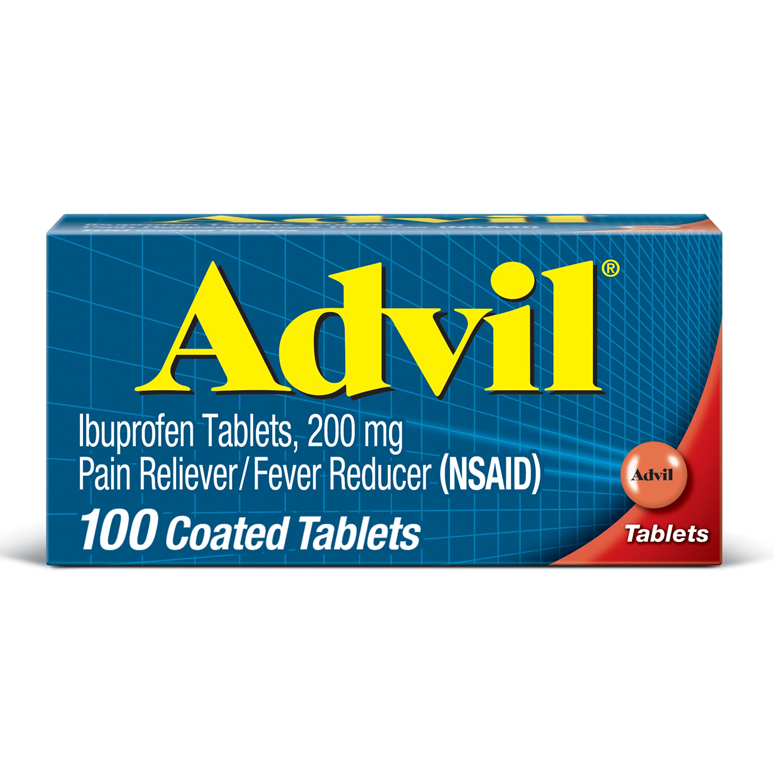 100-Count Advil Pain Ibuprofen Reliever and Fever Reducer Tablets $6.30 w/ S&S + Free Shipping w/ Prime or on $25+