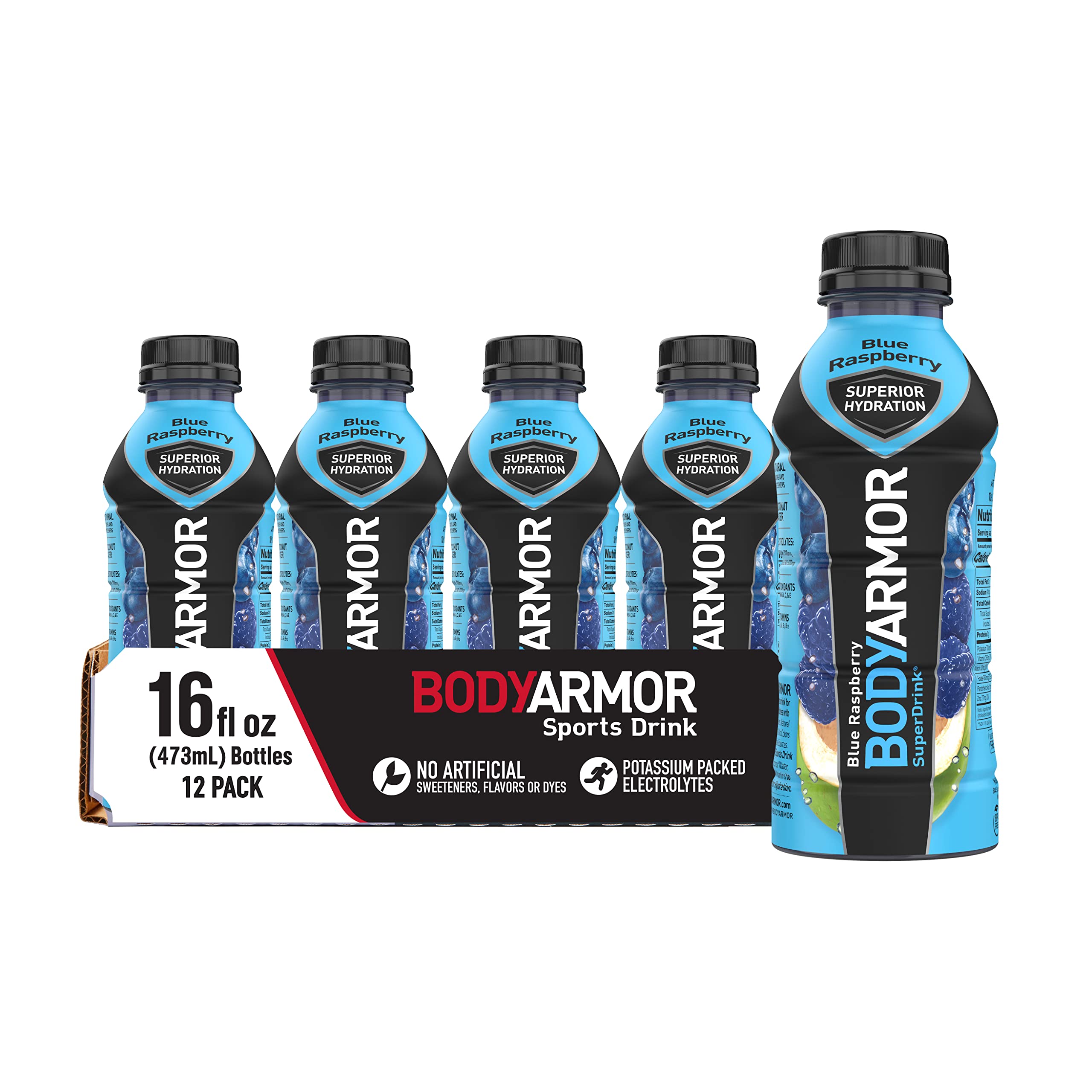 12-Pack 16-Oz BodyArmor Sports Drink (Blue Raspberry) $9 w/ S&S + Free Shipping w/ Prime or on $25+