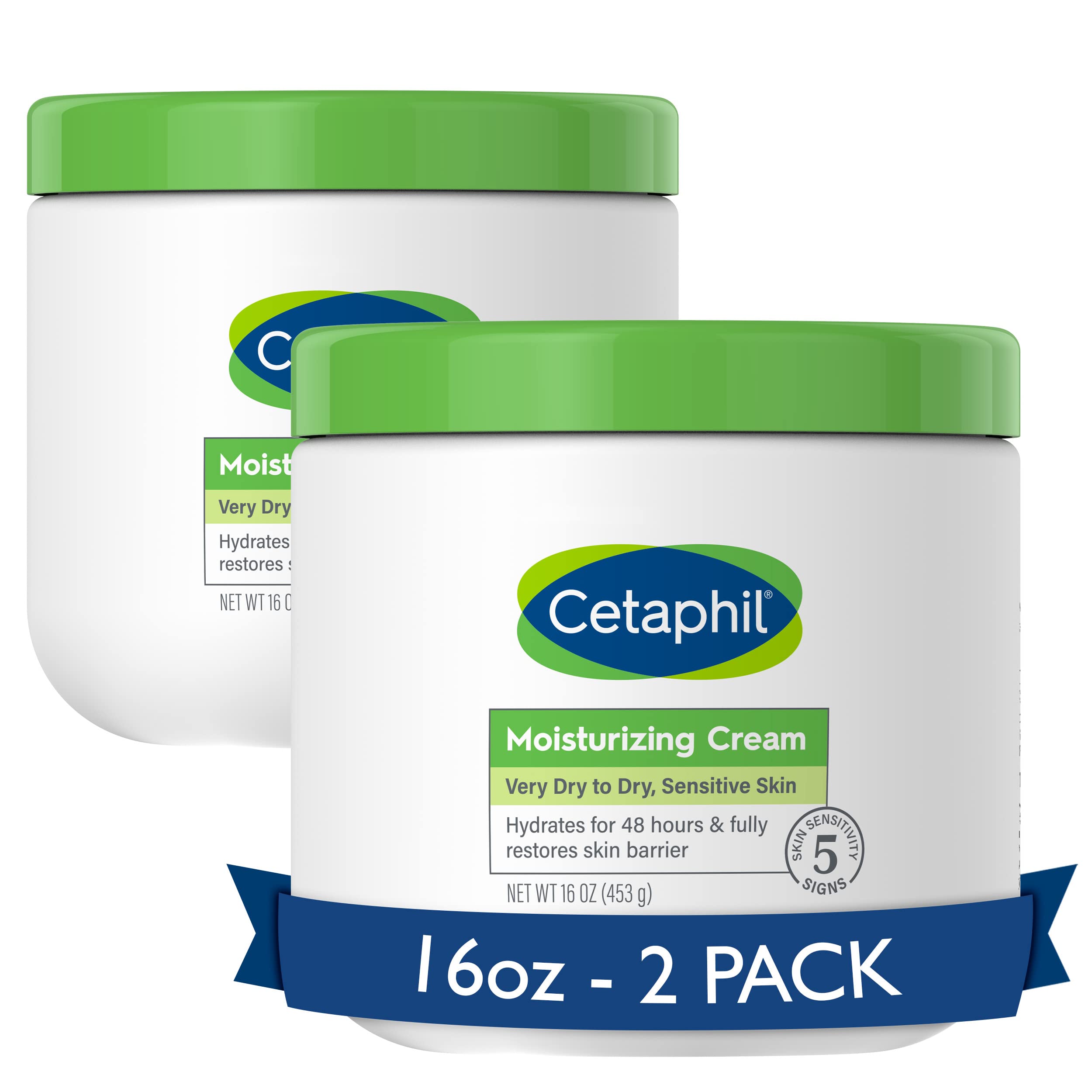 2-Count 16-Oz Cetaphil Moisturizing Cream $14.60 w/ S&S ($7.30 each) + Free Shipping w/ Prime or on $25+
