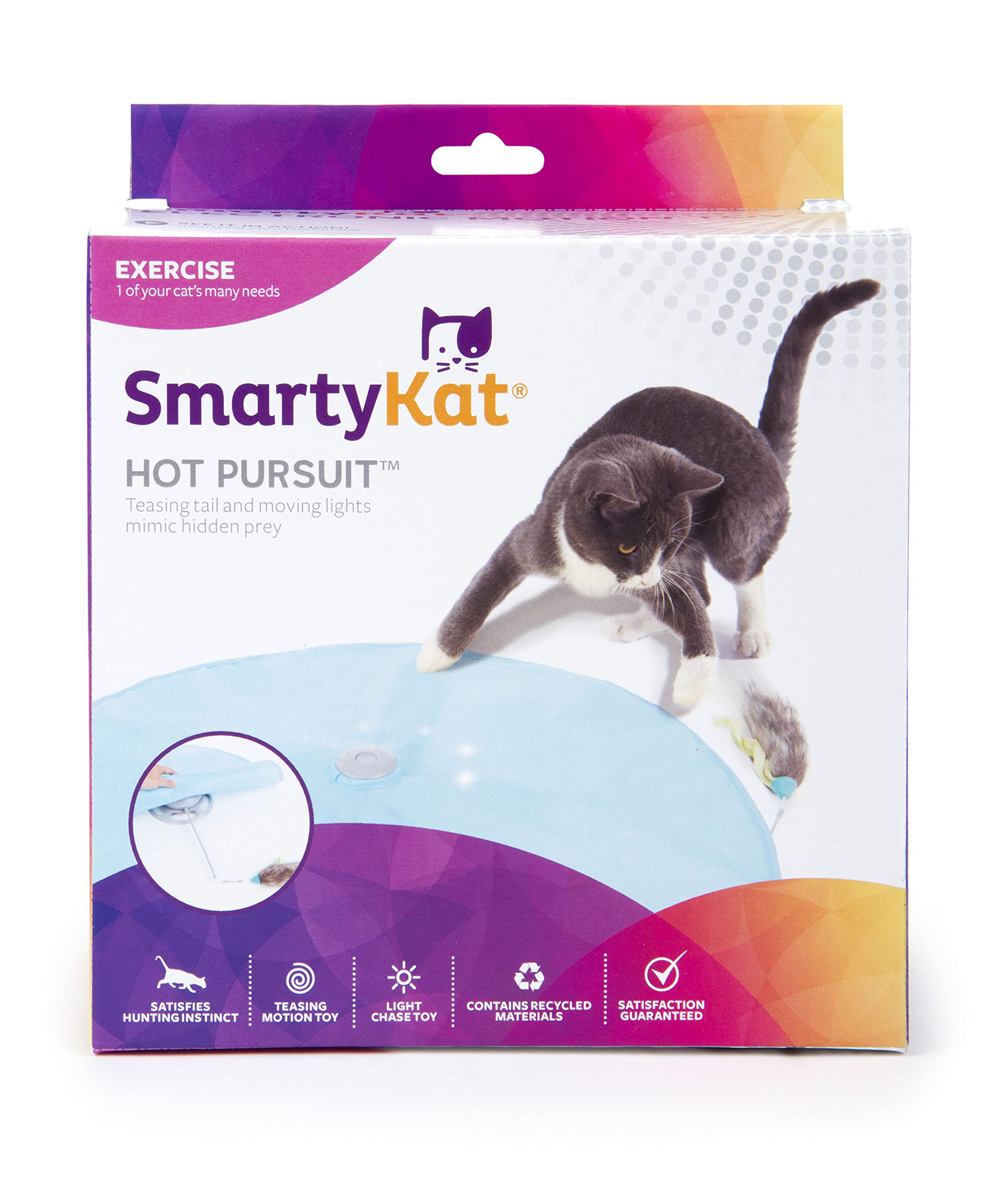 SmartyKat Hot Pursuit Electronic Interactive Cat Toy w/ Concealed Spinning Feathered Wand $8.10 + Free Shipping w/ Prime or on $25+