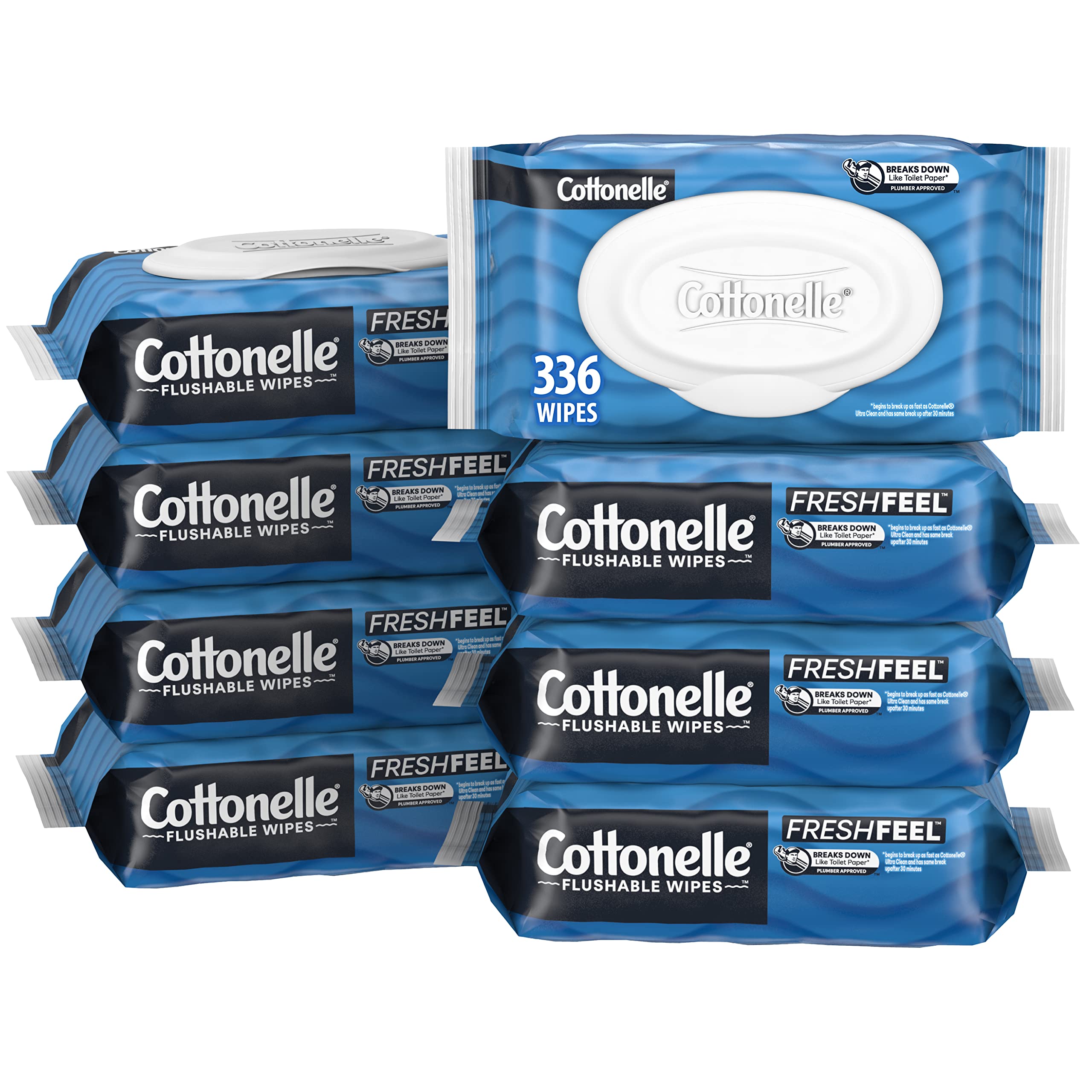 8-Pack 42-Count Cottonelle Freshfeel Flushable Wet Wipes $11.85 w/ S&S + Free Shipping w/ Prime or on $25+