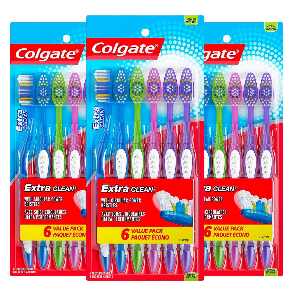 6-Count Colgate Extra Clean Toothbrush (Soft or Medium) 3 for $7.65 w/ S&S + Free Shipping w/ Prime or on $25+