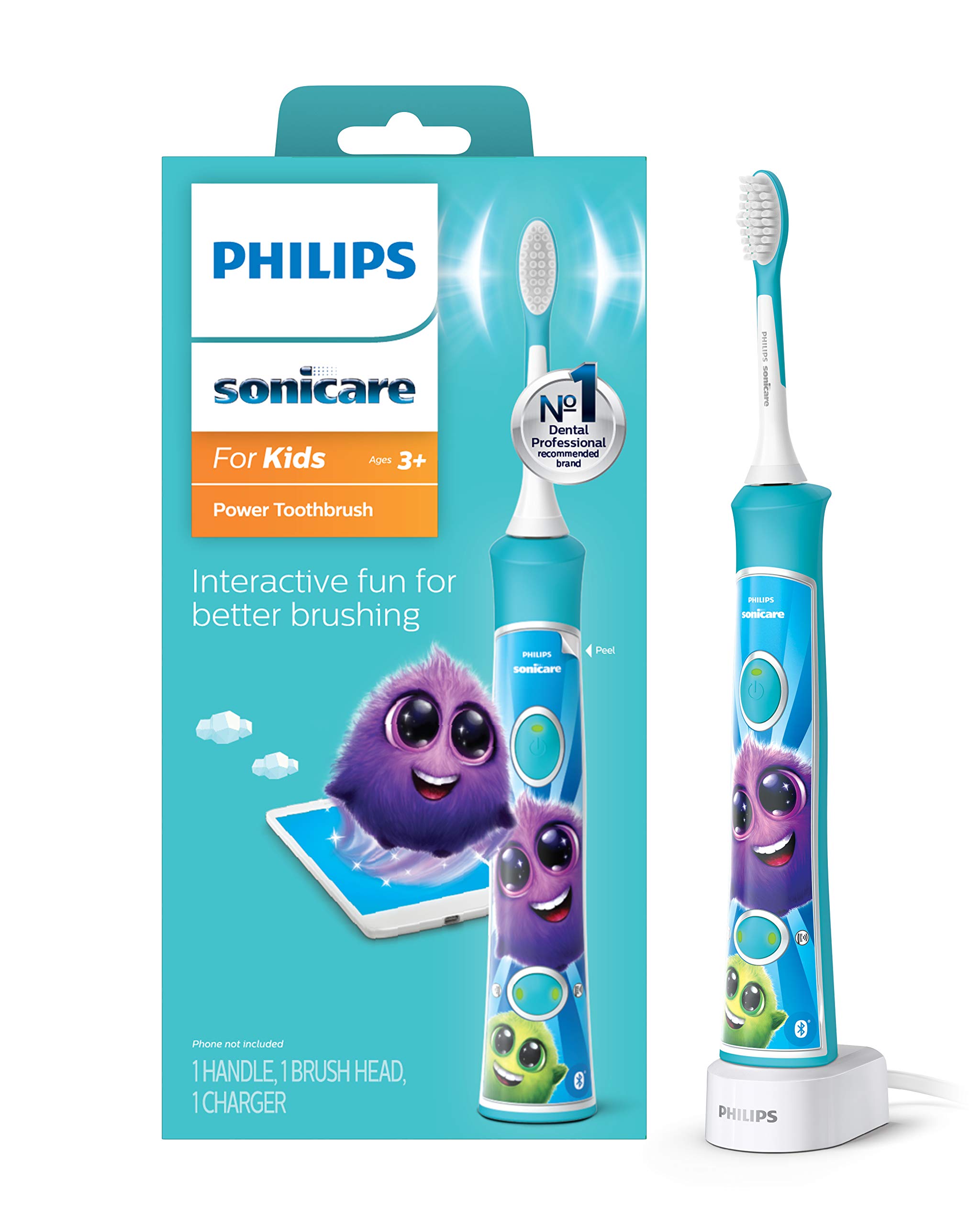 Philips Sonicare For Kids Bluetooth Rechargeable Electric Toothbrush (Turquoise) $25 + Free Shipping w/ Prime or on $25+