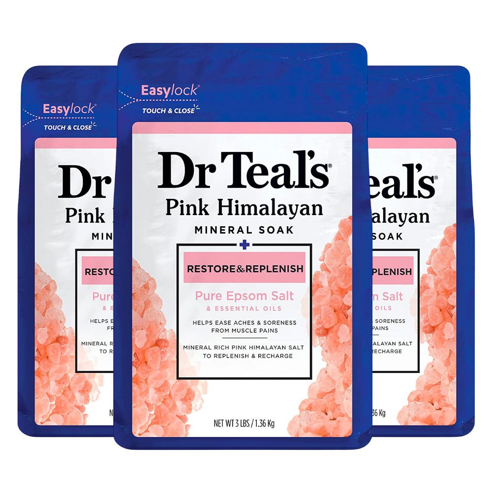 3-Lb Dr Teal's Pink Himalayan Mineral Soak (Restore & Replenish) 3 for $9.25 w/ S&S + Free Shipping w/ Prime or on $25+