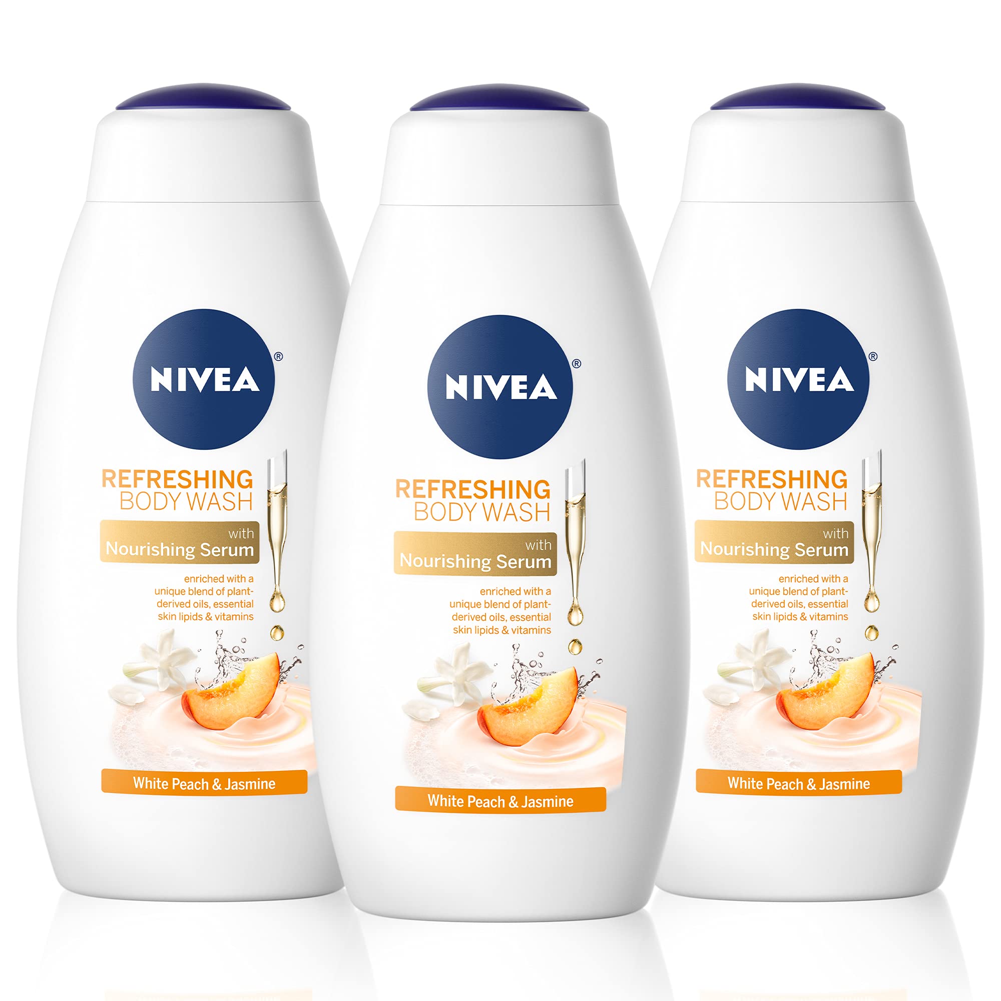 3-Count 20-Oz Nivea Body Wash (White Peach & Jasmine or Shea Butter) 3 for $9.20 w/ S&S + Free Shipping w/ Prime or on $25+