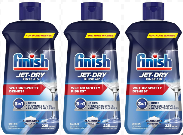  Finish Jet-Dry Rinse Aid, Dishwasher Rinse Agent & Drying  Agent, 8.45 Fl Oz (Packaging May Vary) : Health & Household