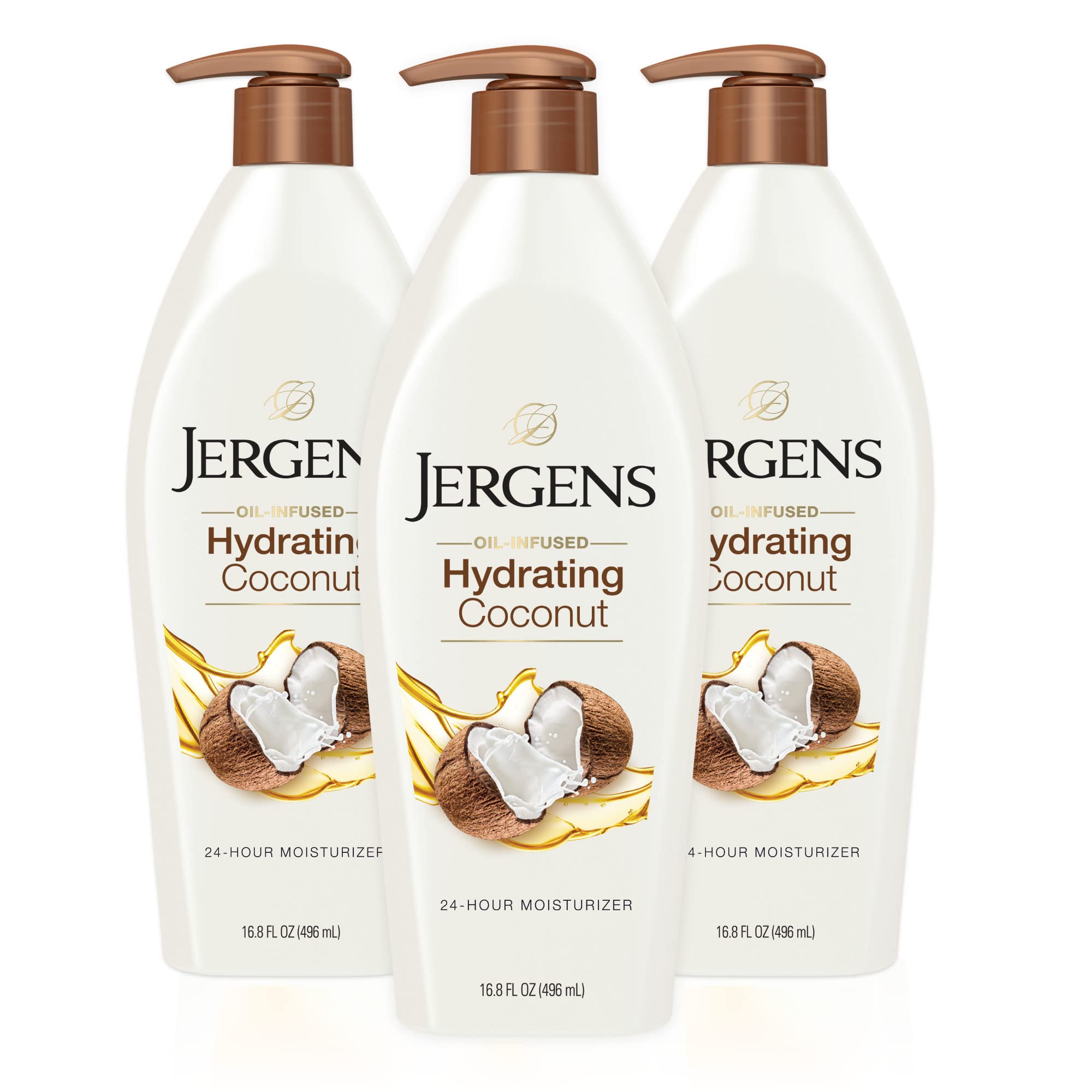 16.8-Oz Jergens Hydrating Coconut Hand & Body Lotion 3 for $9.60 ($3.20 each) w/ S&S + Free Shipping w/ Prime or on $35+
