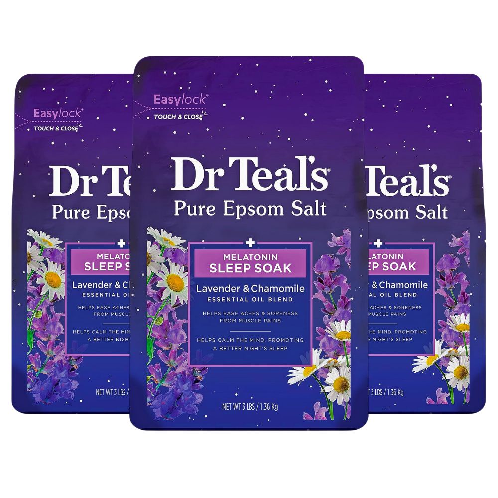 5-Lb Dr Teal's Pure Epsom Salt Melatonin Sleep Soak w/ Lavender & Chamomile 3 for $12.60 + Free Shipping w/ Prime or on $35+