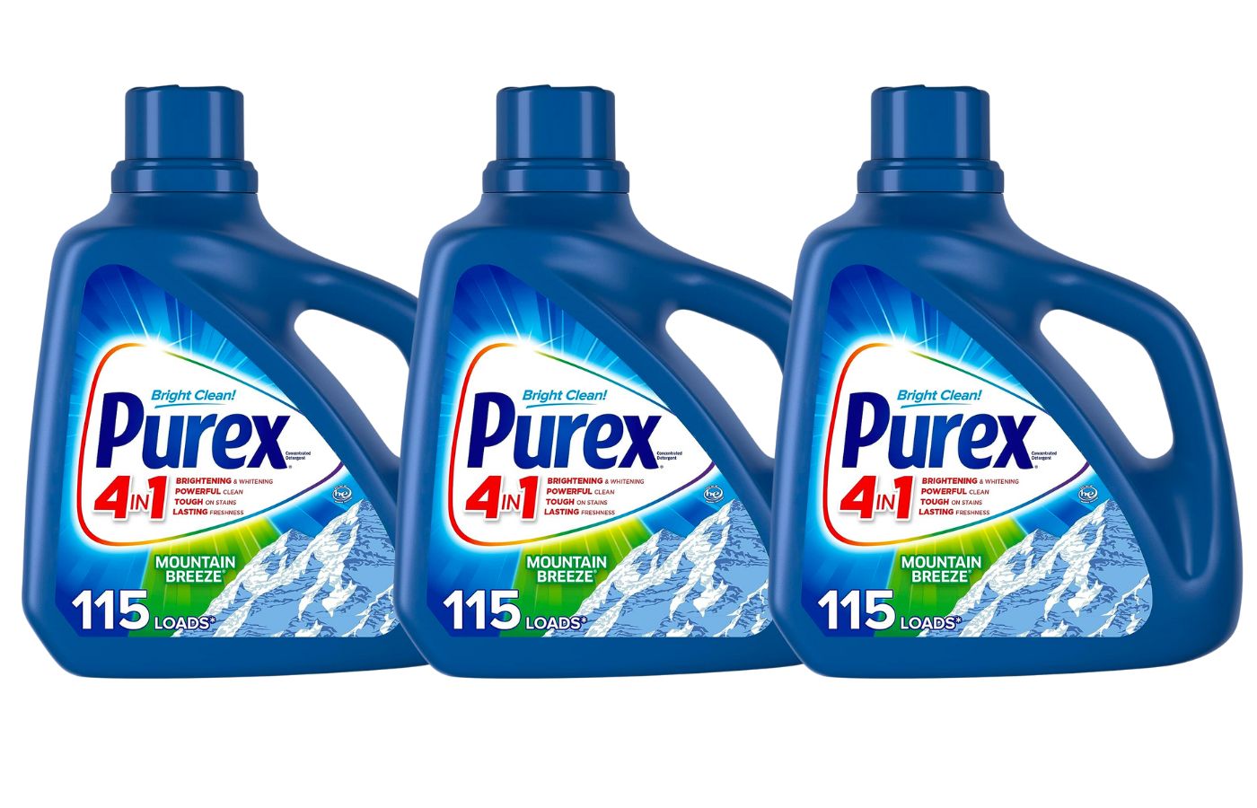 Select Household Supplies: Buy 3, $10 Off: 150-Oz Purex 4-in-1 Liquid Laundry Detergent (Mountain Breeze) $17.05 ($5.69 each) w/ S&S and More + Free Shipping w/ Prime or on $35+
