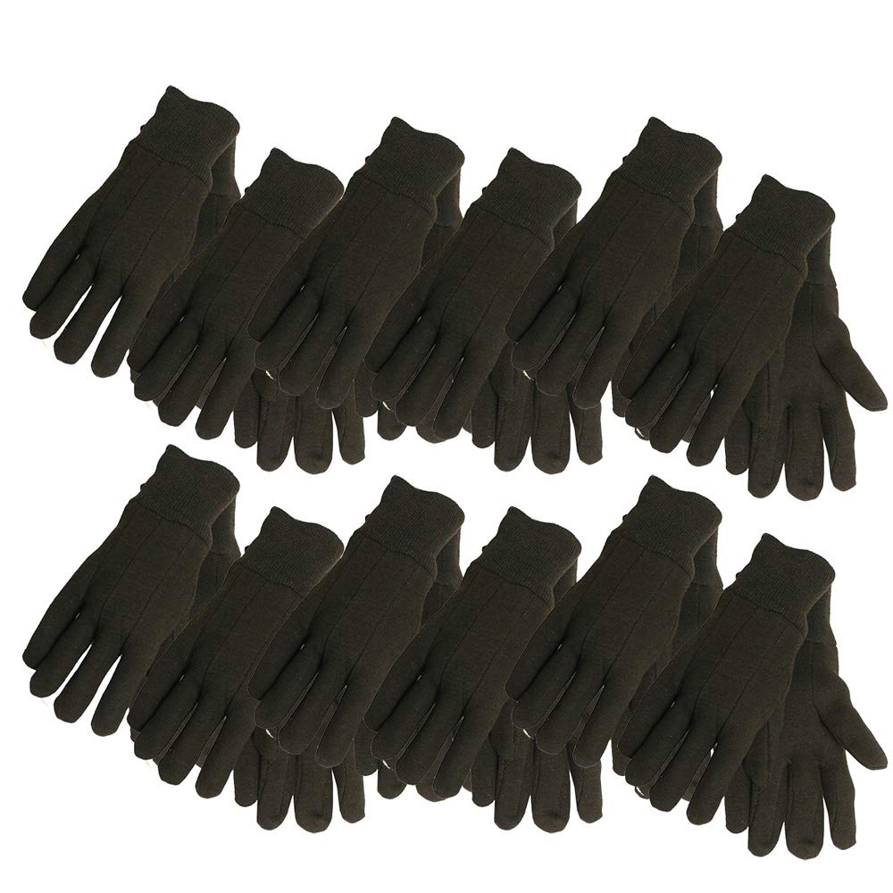 12-Pairs Midwest Gloves & Gear Work Gloves (Brown Jersey) $11.75 ($0.98/pair) + Free Shipping w/ Prime or on $35+