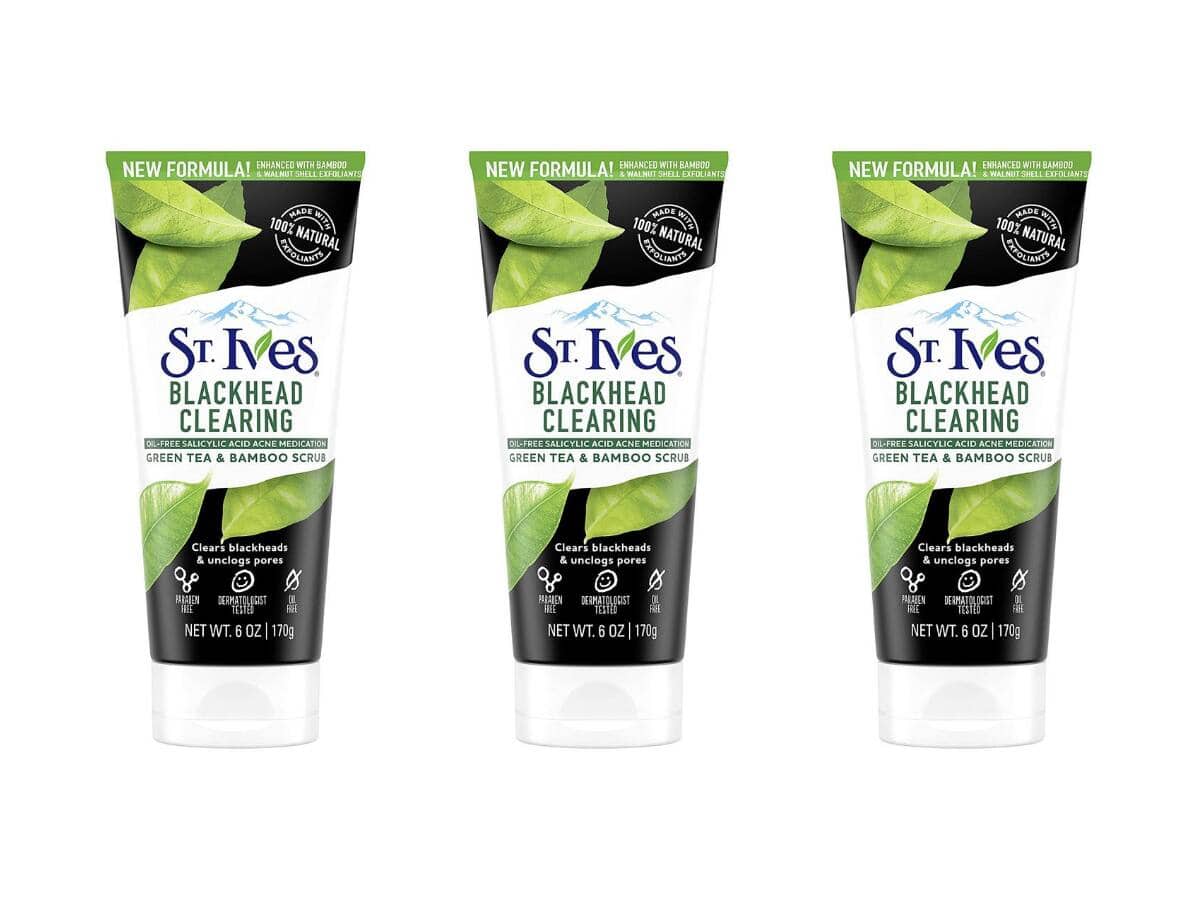 6-Oz St. Ives Blackhead Clearing Face Scrub (Green Tea & Bamboo) 3 for $8.40 w/ S&S ($2.79 each) + Free Shipping w/ Prime or on $35+