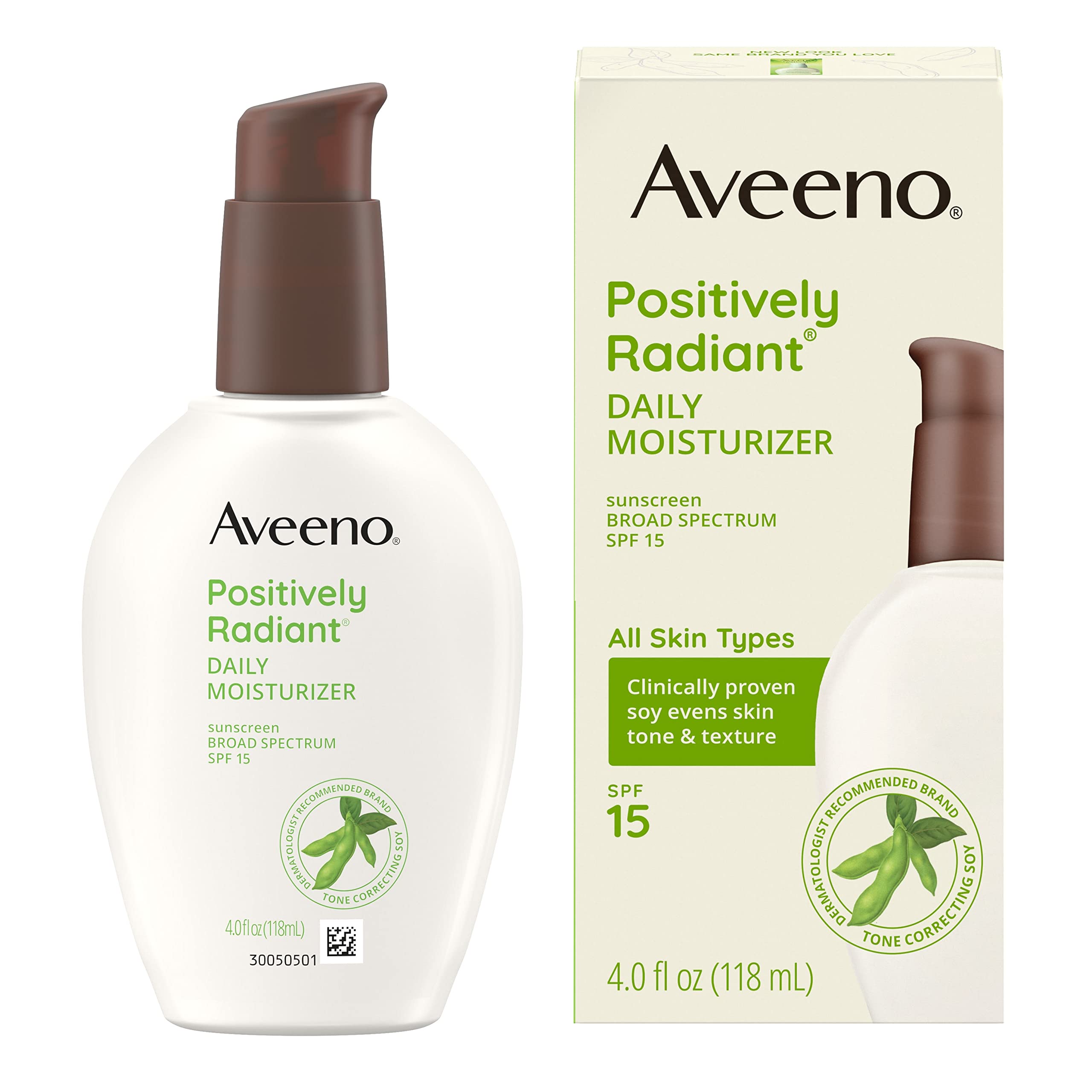 4-Oz Aveeno Positively Radiant Daily Facial Moisturizer w/ Broad Spectrum SPF 15 Sunscreen $9.85 w/ S&S + Free Shipping w/ Prime or on $35+