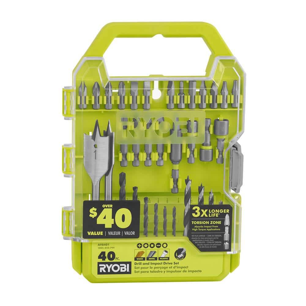 40-Piece Ryobi Drill and Impact Drive Kit $10 + Free Shipping
