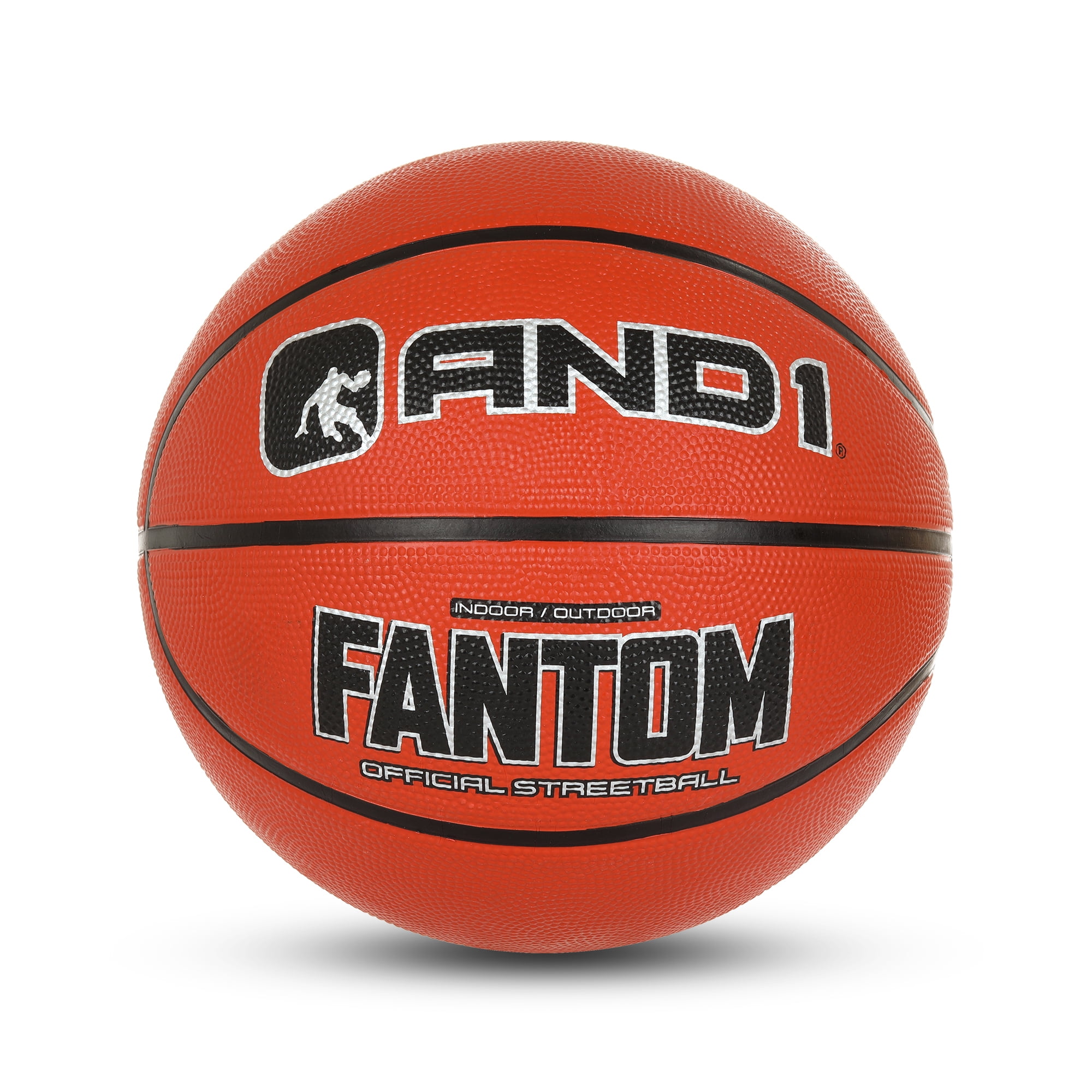 AND1 29.5" Fantom Full Size Street Rubber Basketball (Orange or Black