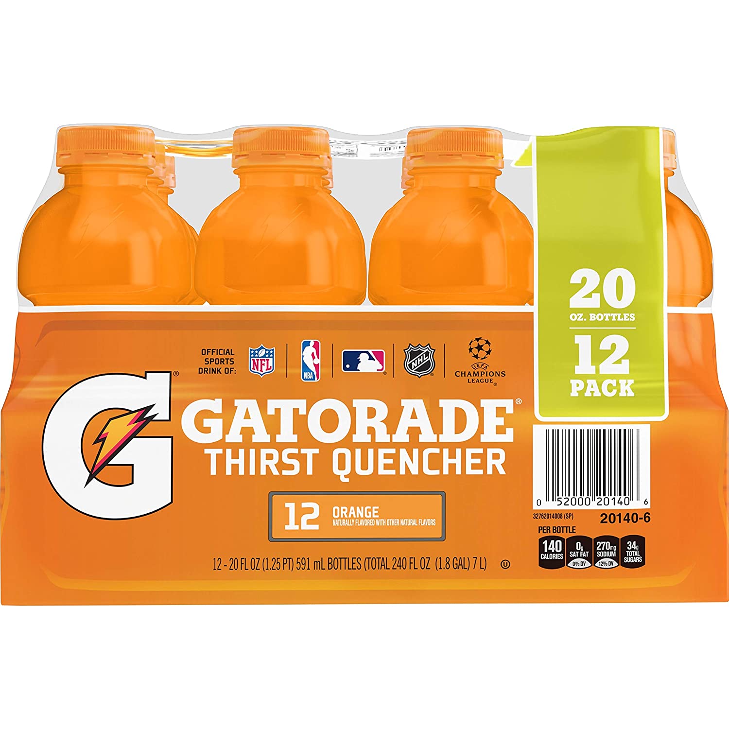 12-Pack 20-Oz Gatorade Thirst Quencher (Fruit Punch, Orange, Lemon-Lime) $7.10 w/ S&S + Free Shipping w/ Prime or on $25+
