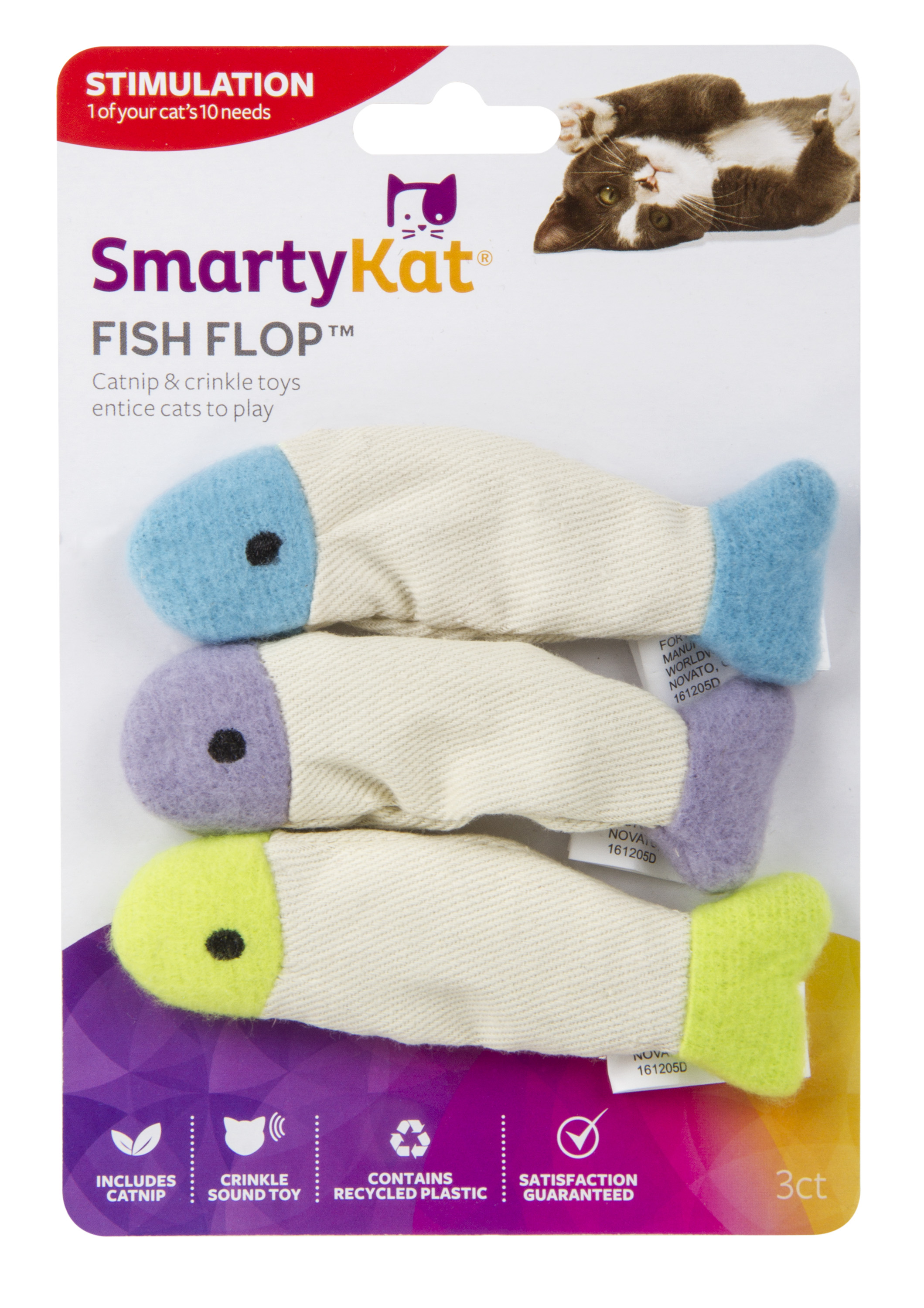 3 Pack Smartykat Catnip Cat Toys Fish Flop Slickdeals Net