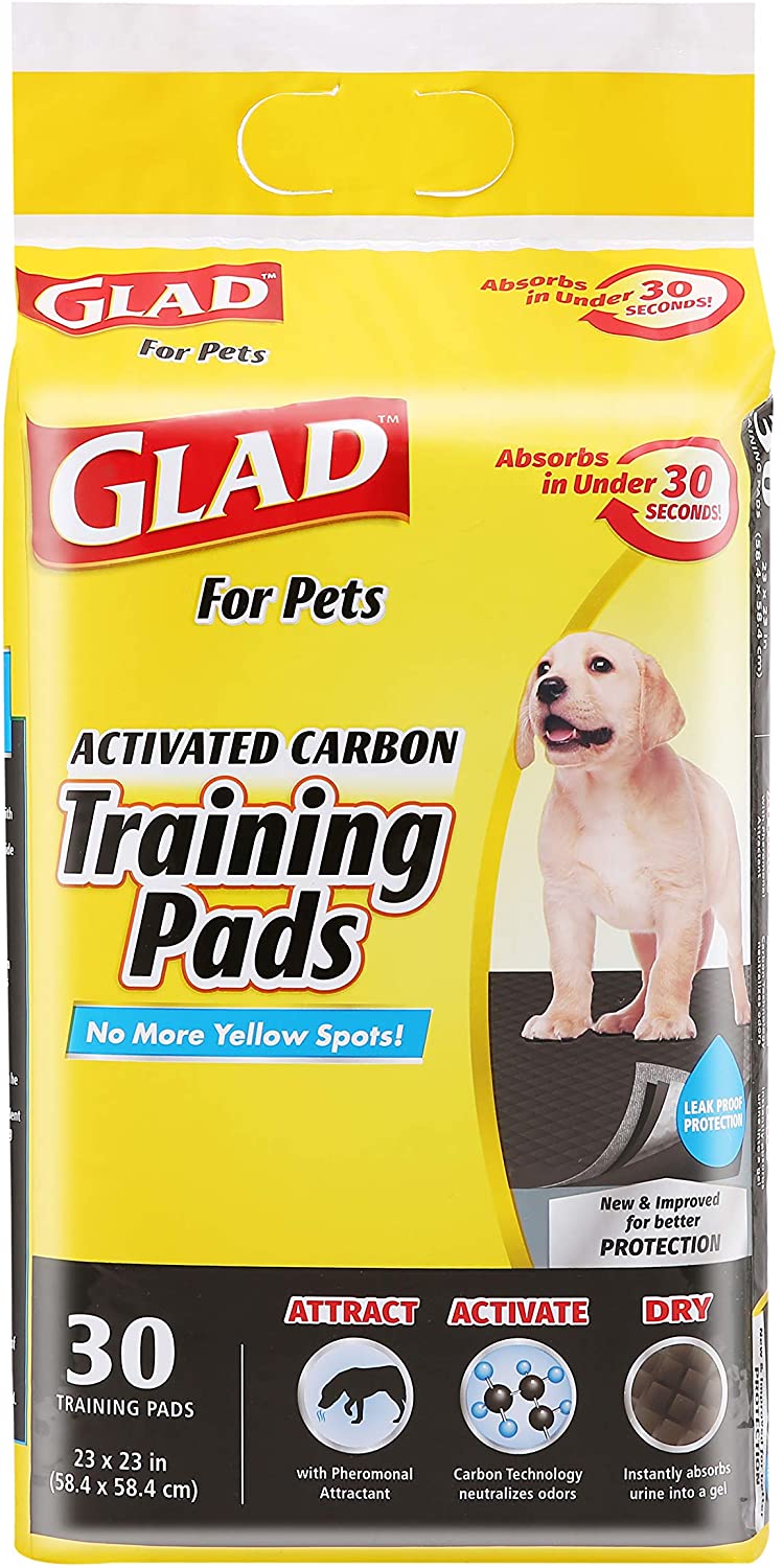 30-Count Glad for Pets Black Charcoal Puppy Pads $4.79 w/ S&S + Free Shipping w/ Prime or on $25+