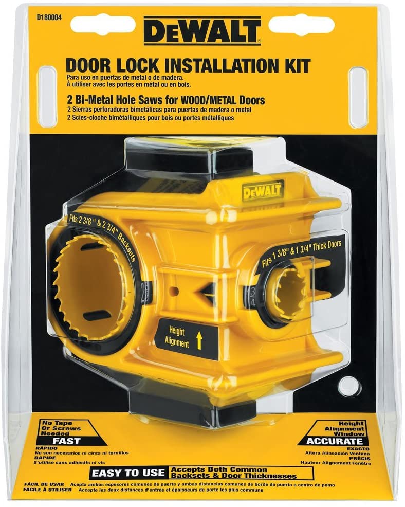 Dewalt Bi Metal Door Lock Installation Kit
