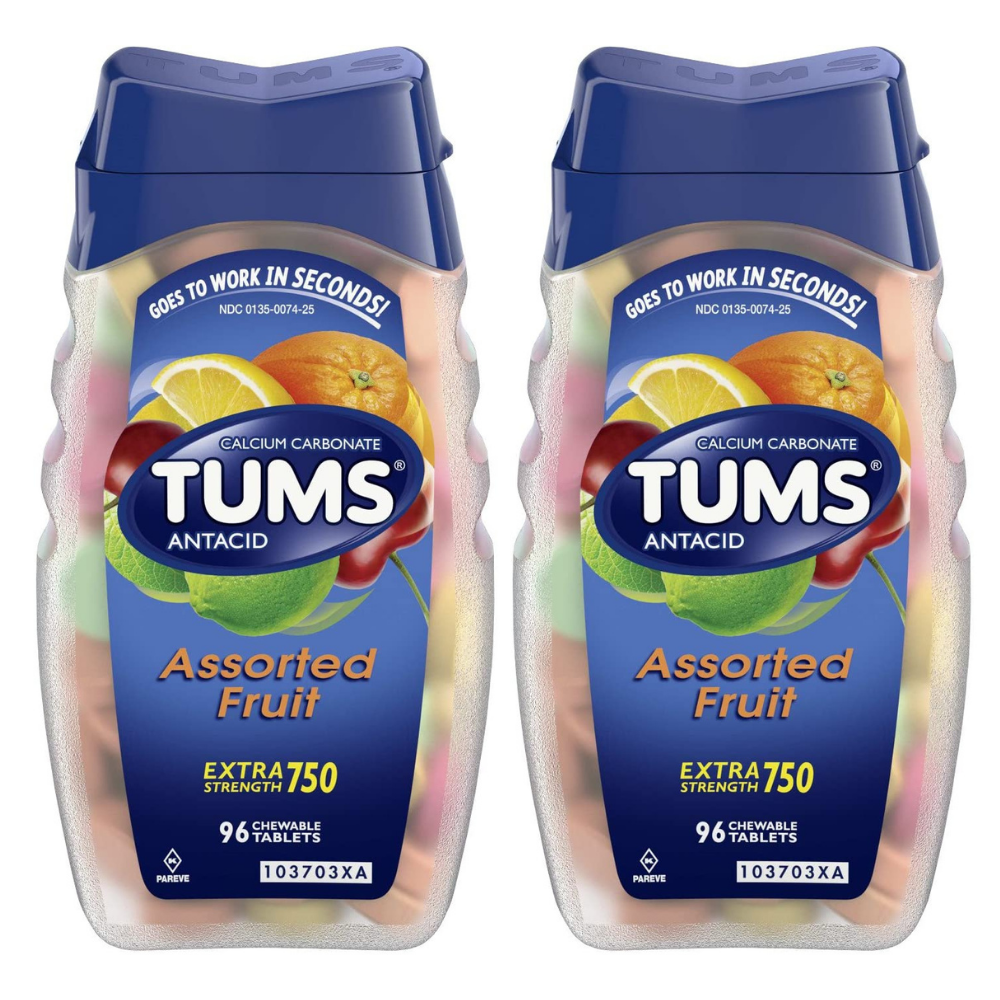 96-Count TUMS Extra Strength Antacid Chewable Tablets (Assorted Fruit) 2 for $6.75 + Free Shipping w/ Prime or on $25+