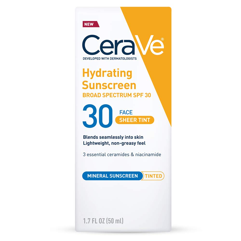 1.7-Oz CeraVe SPF 30 Hydrating Mineral Sunscreen (Sheer Tint) $6.65 w/ S&S + Free Shipping w/ Prime or on $25+