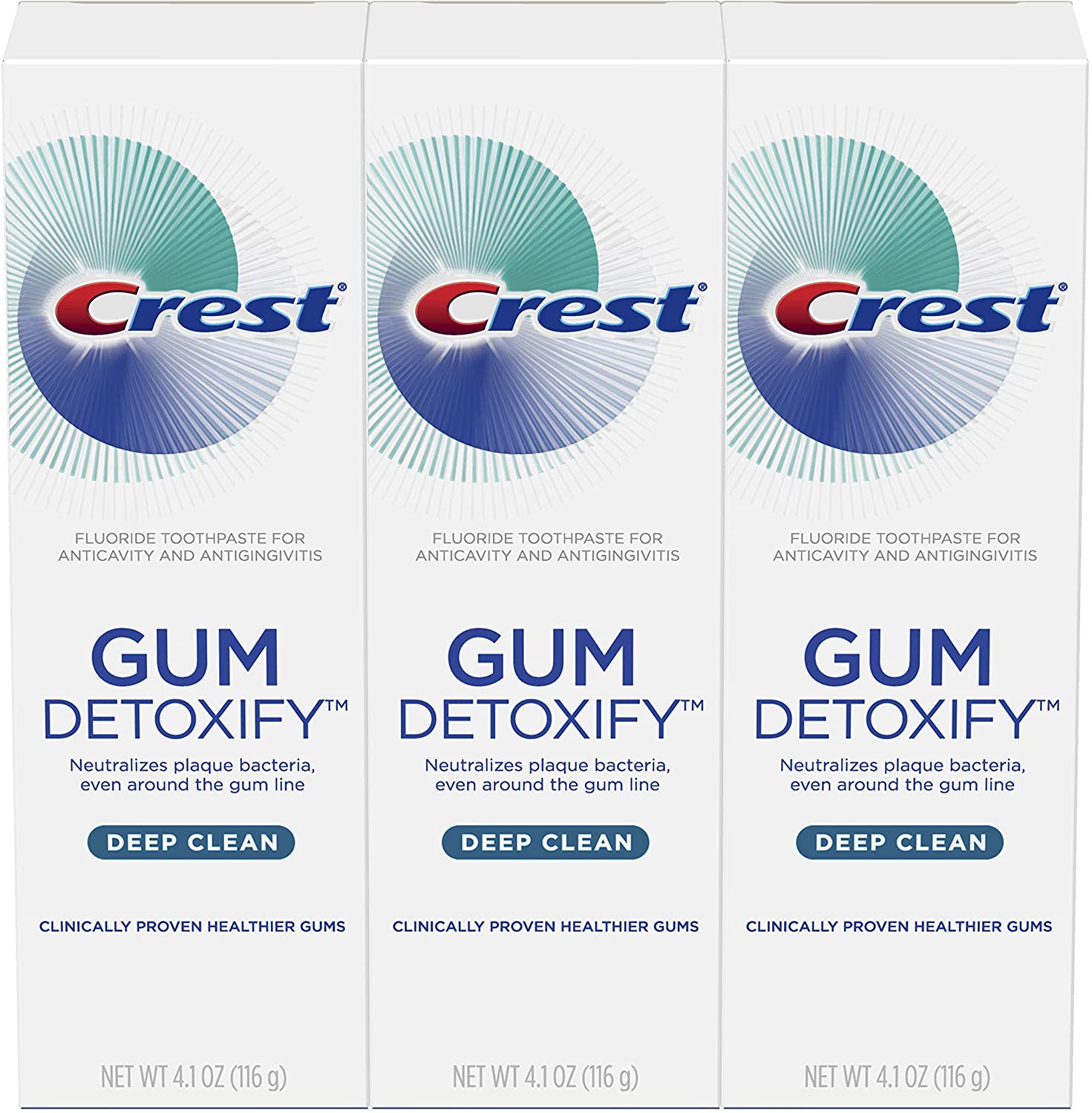 3-Pack 4.1-Oz Crest Gum Detoxify Deep Clean Toothpaste $9.25 w/ S&S + Free Shipping w/ Prime or on $25+