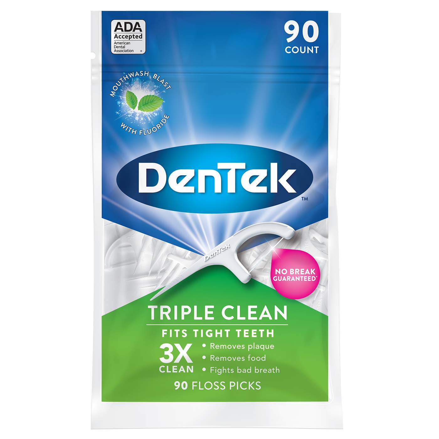 90-Count DenTek Triple Clean Floss Picks $1.70 w/ S&S + Free Shipping w/ Prime or on $25+