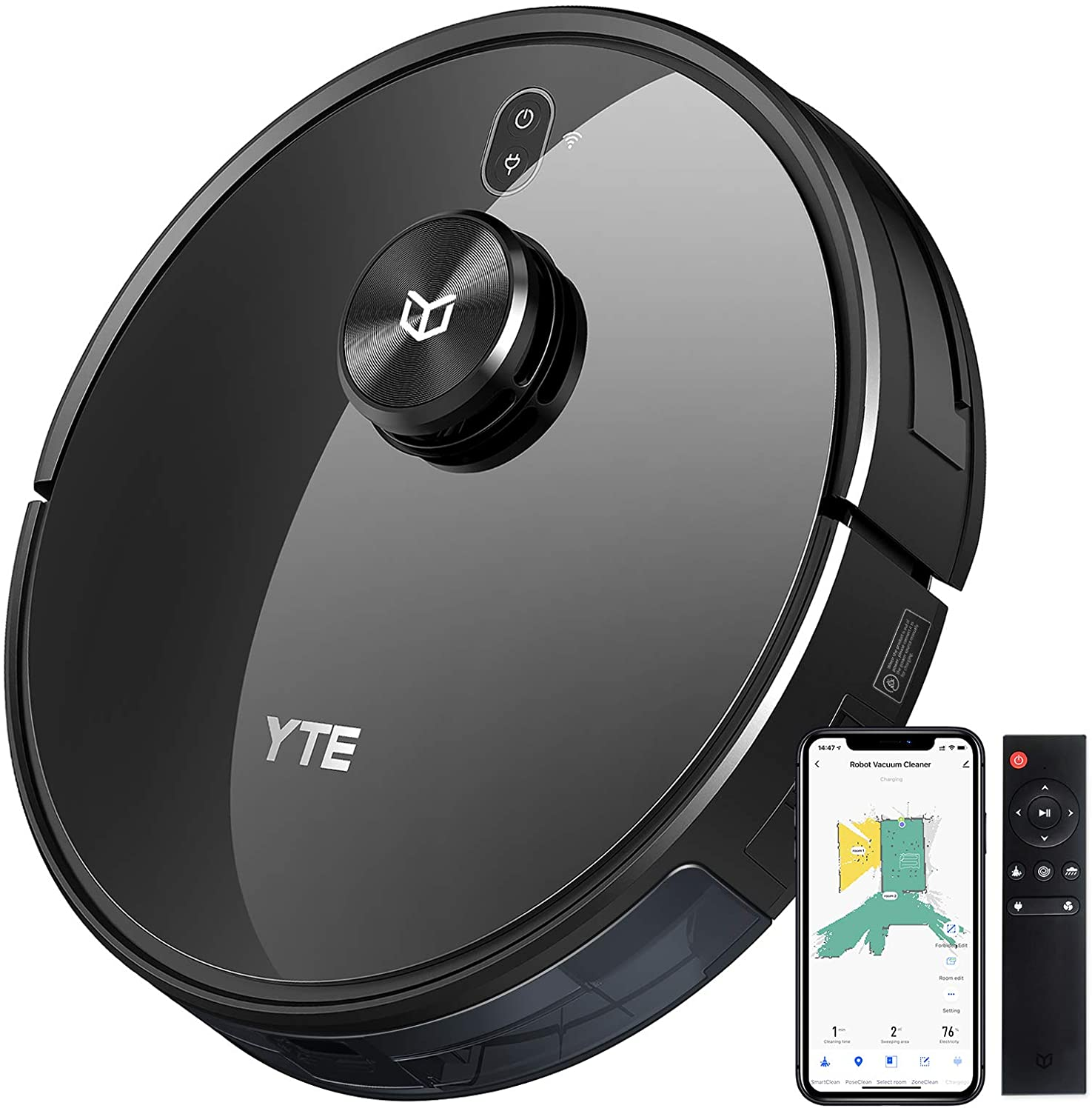 YTE Robot Vacuum with Lidar Mapping Technology, 2700Pa Strong Suction