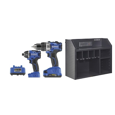 Kobalt 2-Tool 24-Volt Max Brushless Power Tool Combo Kit (1-Battery and charger Included) in the Power Tool Combo Kits department at Lowes.com $199