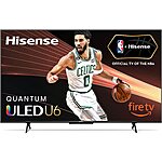 Hisense 50-inch ULED U6 Series Quantum Dot QLED 4K UHD Smart Fire TV (50U6HF, 2022 Model),Black $351.6