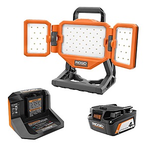 YMMV 18V Hybrid Panel Light Kit with 4.0 Ah Battery and Charger $44.5