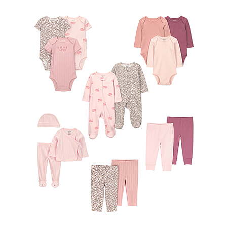 Carter's Child of Mine Baby Layette Outfit Set, 15-pack, Sizes Preemie-6/9 Months $8.32
