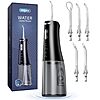 Onlyone Water Dental Flosser, 300ML Portable, Rechargeable, Oral Irrigator for Teeth, 4 Modes and 5 Jet Tips $9.99 AC
