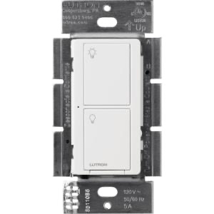 Lutron Caseta Wireless Smart Lighting Switch for All Bulb Types or Fans, White-PD-5ANS-WH-R