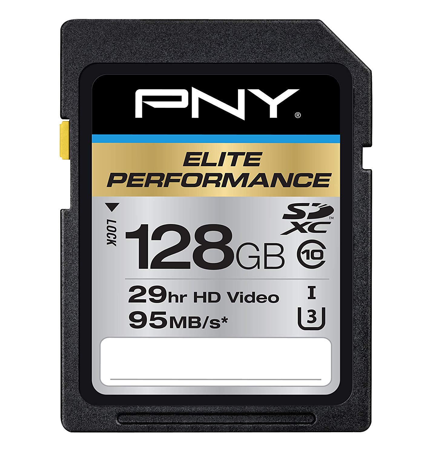 PNY 128 GB High Speed Class 10 Elite Performance  SDXC card $19
