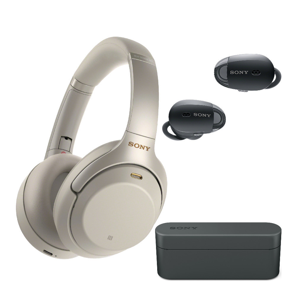 Sony WH-1000XM3 Wireless Noise-Canceling Over-Ear Headphones with Sony WF-1000X True Wireless NC Earbuds (Black) $348
