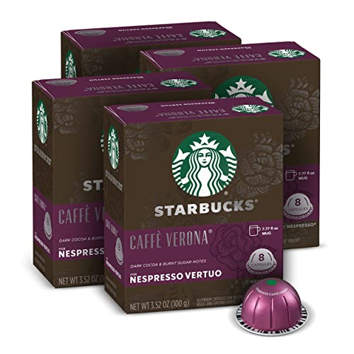 Starbucks by Nespresso Dark Roast Caffè Verona Coffee (32-count single serve capsules, compatible with Nespresso Vertuo Line System) $27.99