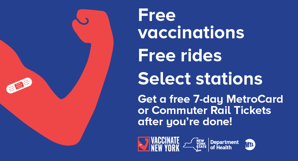 Get your COVID-19 vaccine for free in subway and train stations - $0