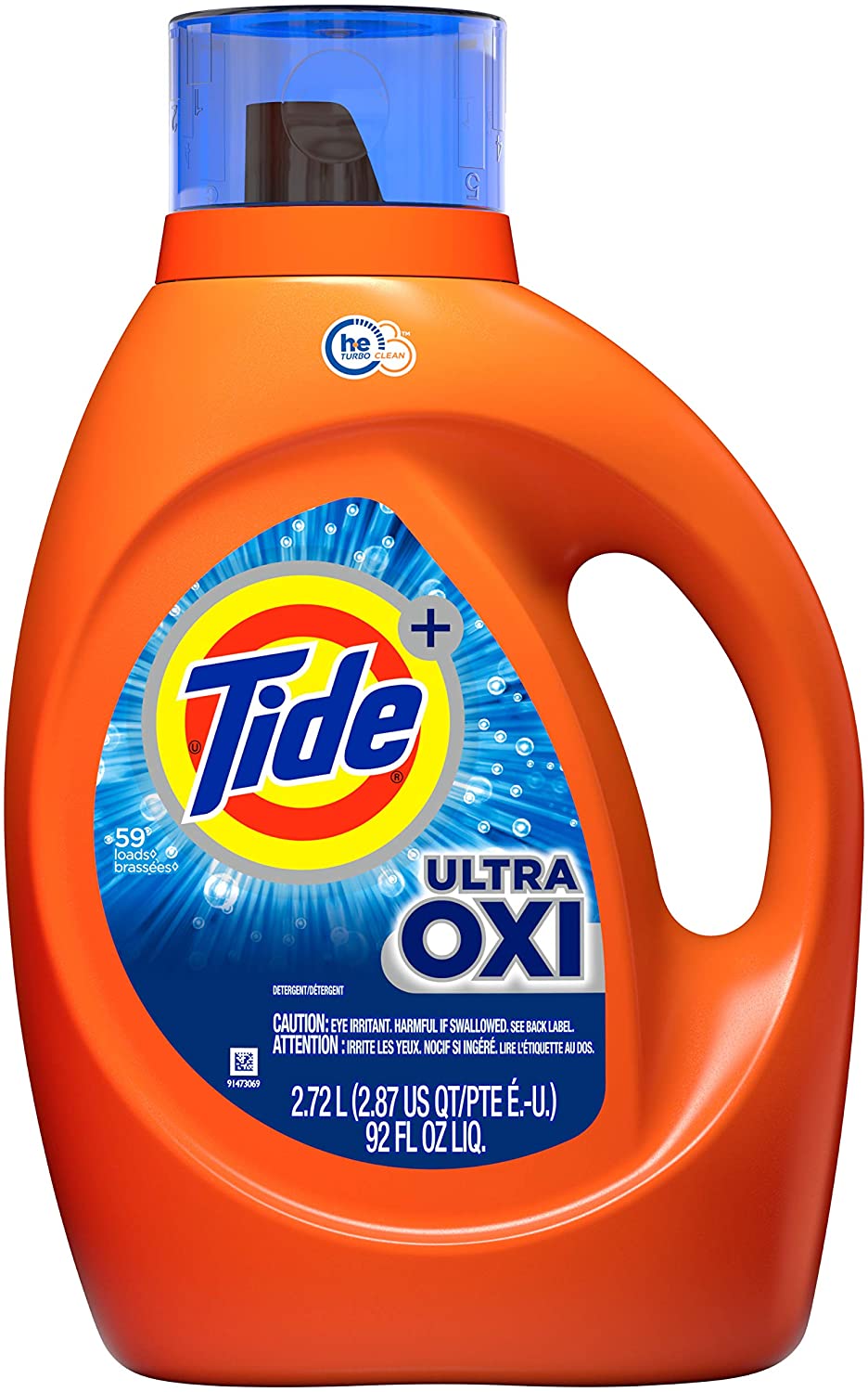 Tide Ultra Oxi Liquid Laundry Detergent Soap, High Efficiency (HE), 59 Loads (92 oz) 3 for $21.72 @ Amazon