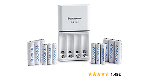 Panasonic Eneloop Rechargeable Batteries K-KJ55MBS66A Power Pack; 6AA, 6AAA, and Advanced Battery 3 Hour Quick Charger - $38.60