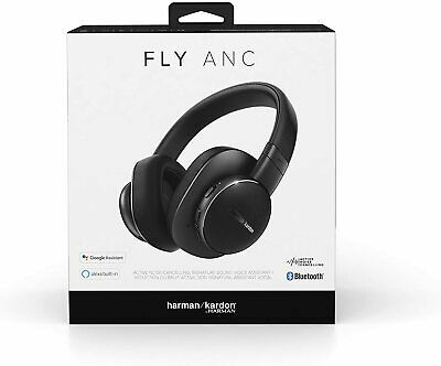 Harman Kardon Fly Wireless Over-Ear Active Noise Cancelling Headphones - Black | eBay $94